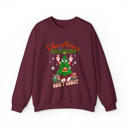 Christmas Calories Don't Count Sweatshirt, Funny Christmas Sweatshirt, Christmas Gift, Xmas calories Sweatshirt, Christmas calories, SW873