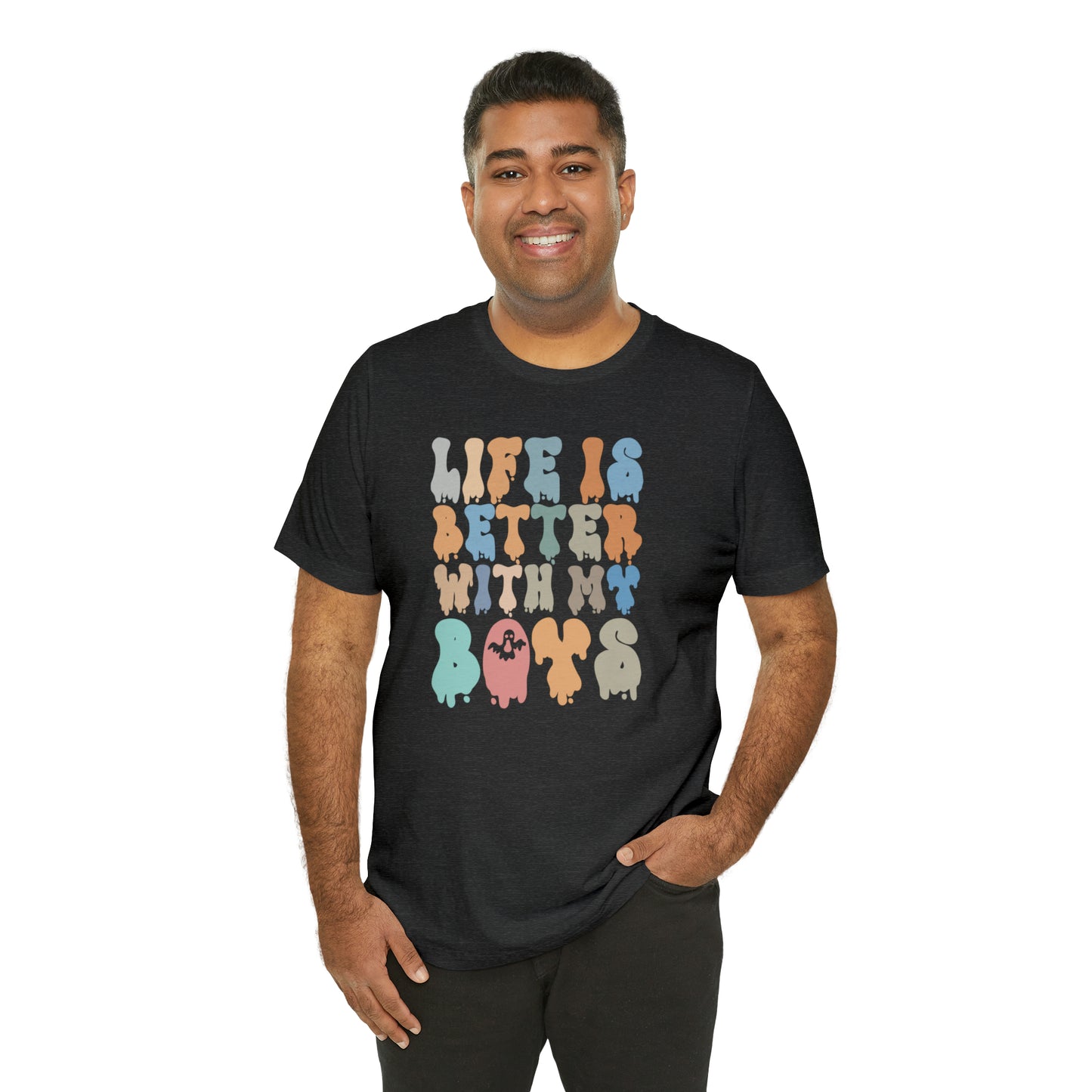 Cute Boy Mom Shirt for Birthday Gift for Mom, Life is better with my boys Shirt for Halloween Gift, T309