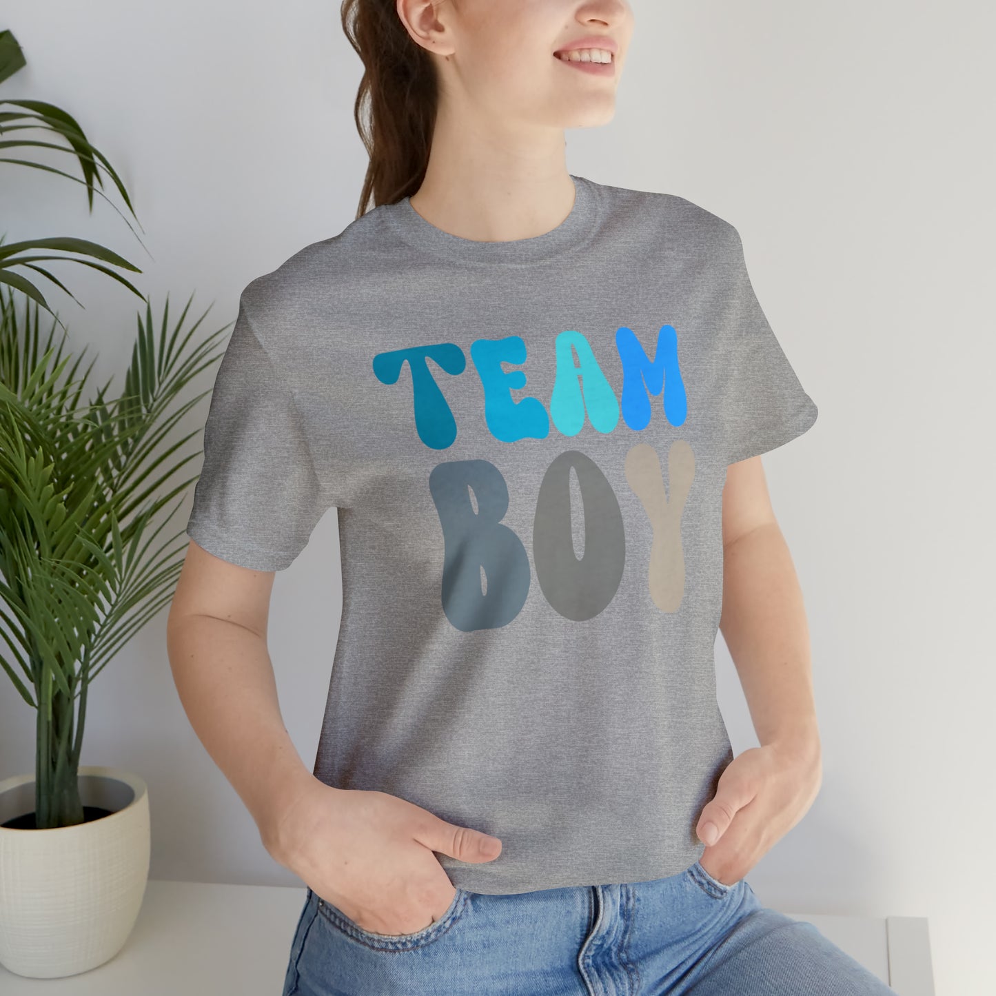 Cute Baby Announcement Shirt for Gender Reveal, Team Boy Shirt for Gender Reveal, Gender Announcement Gift for Her, T398