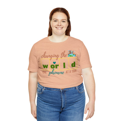 Changing the World One Phoneme at a Time, Science of Reading Shirt, Orthographic Mapping, I Teach Kids to Read Shirt, T241
