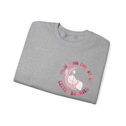 Delivering the Cutest Little Bunnies Sweatshirt, Labor and Delivery Easter Sweatshirt, L&D Shirt Catching Babies L and D Sweatshirt, S1552