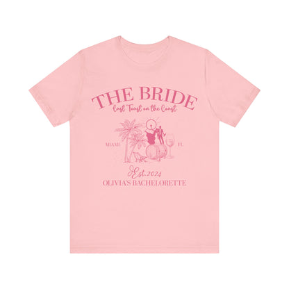 Last Toast on the Coast Beach Bachelorette Party Shirt, Custom Bachelorette Shirts, Bride Shirt, Bridesmaids Shirt, Social Club Shirt, T1604