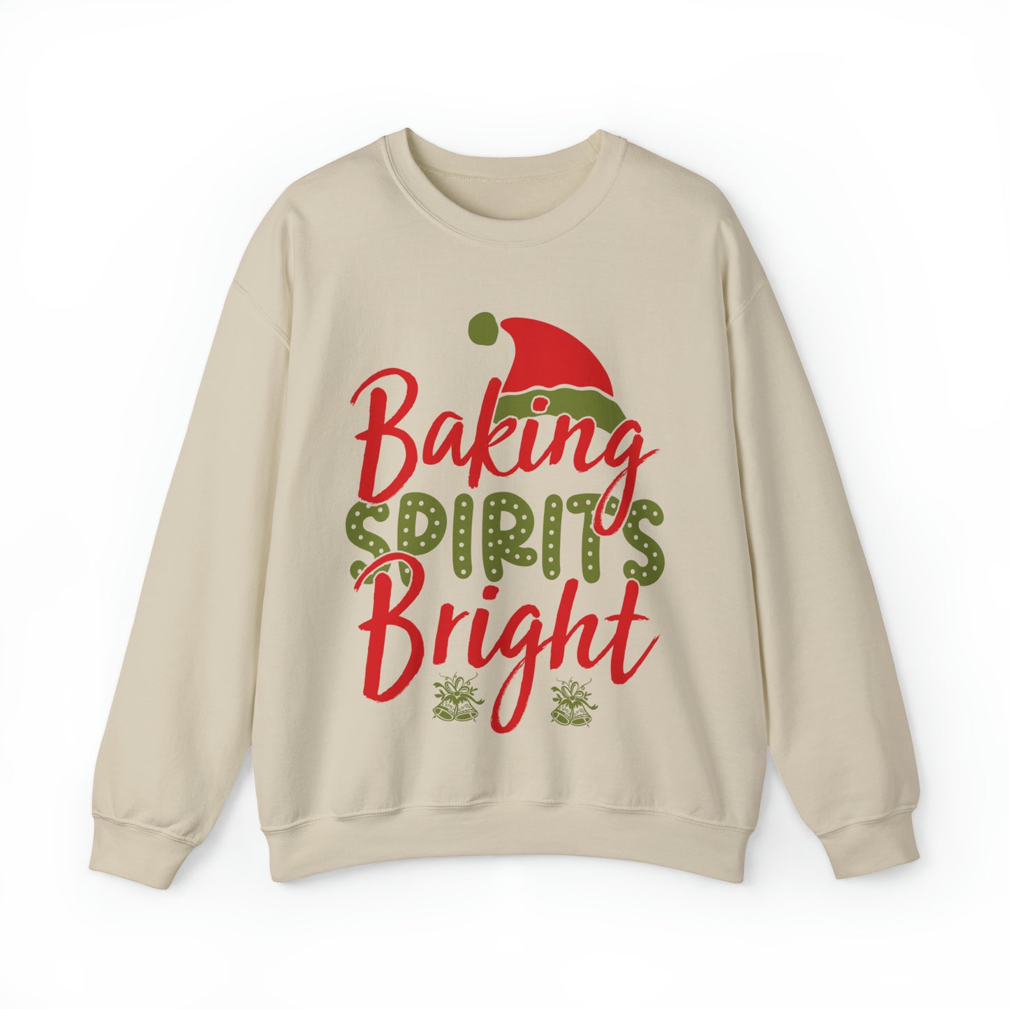 Baking Spirits Bright Sweatshirt, Christmas Cookie Sweatshirt, Funny Baker Sweatshirt, Gift For Cookie Lover, Cute Christmas Cookie, S927