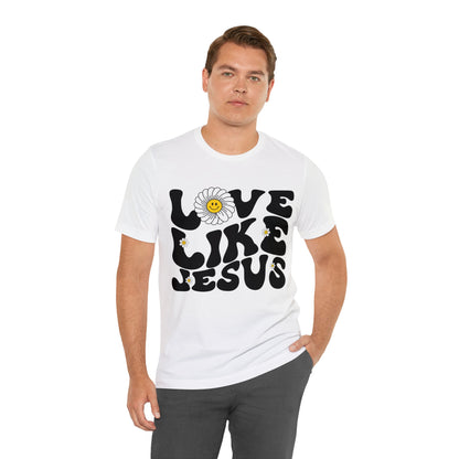 Retro Love Like Jesus Shirt, Cute Jesus Shirt, Women's Christian Clothing, Unisex Crewneck Christian Shirt, T851