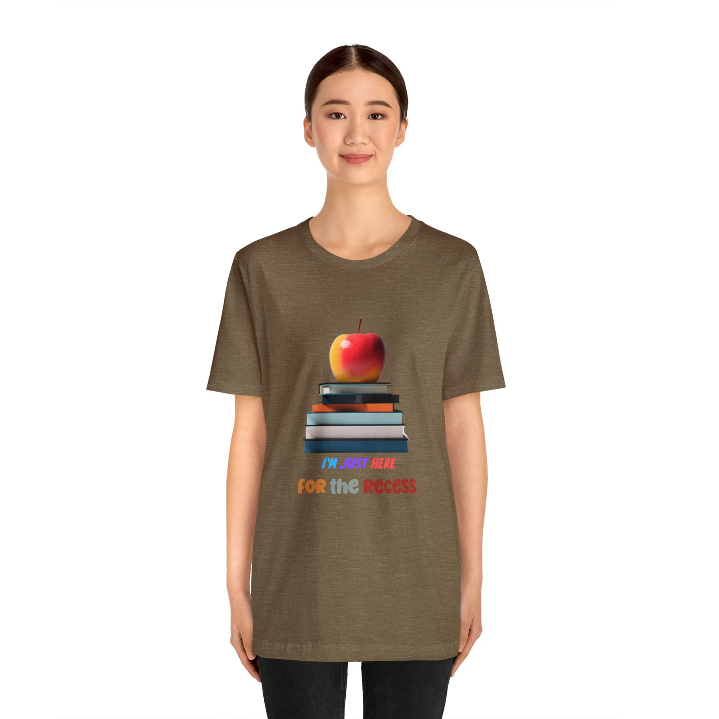 Back to school shirt funny for student, I am just here for the recess, T151