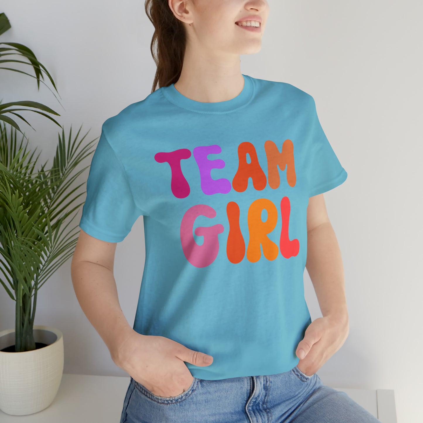 Team Girl Shirt for Gender Reveal, Cute Baby Announcement Shirt for Gender Reveal, Gender Announcement Gift for Her, T446