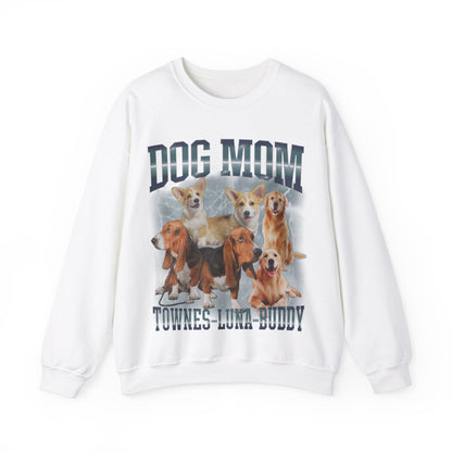Custom Retro Dog Bootleg Sweatshirt, Dog Mom Sweatshirt, Dog Bootleg Retro 90's Sweatshirt, Custom Pet Photo, Custom Pet Portrait, S1431