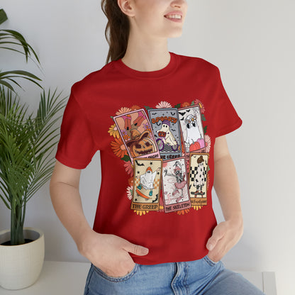 The Tarot Card Shirt, Skeleton Tarot Card Shirt, Tarot Card Lover Shirt, Skull Tarot Card Tee, Retro Halloween shirt, T611