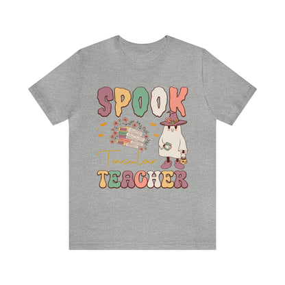 Spook Tacular Teacher Shirt, Spooky Season Tee, Retro Halloween Cowgirl Shirt, Cowgirl Halloween Shirt, Vintage Ghost Shirt, T767