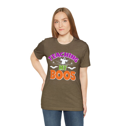 Teaching My Boos Shirt, Spooky Season Tee, Retro Halloween Cowgirl Shirt, Cowgirl Halloween Shirt, Vintage Ghost Shirt, T769