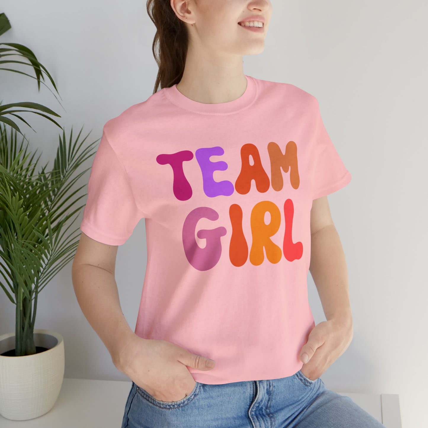 Team Girl Shirt for Gender Reveal, Cute Baby Announcement Shirt for Gender Reveal, Gender Announcement Gift for Her, T446