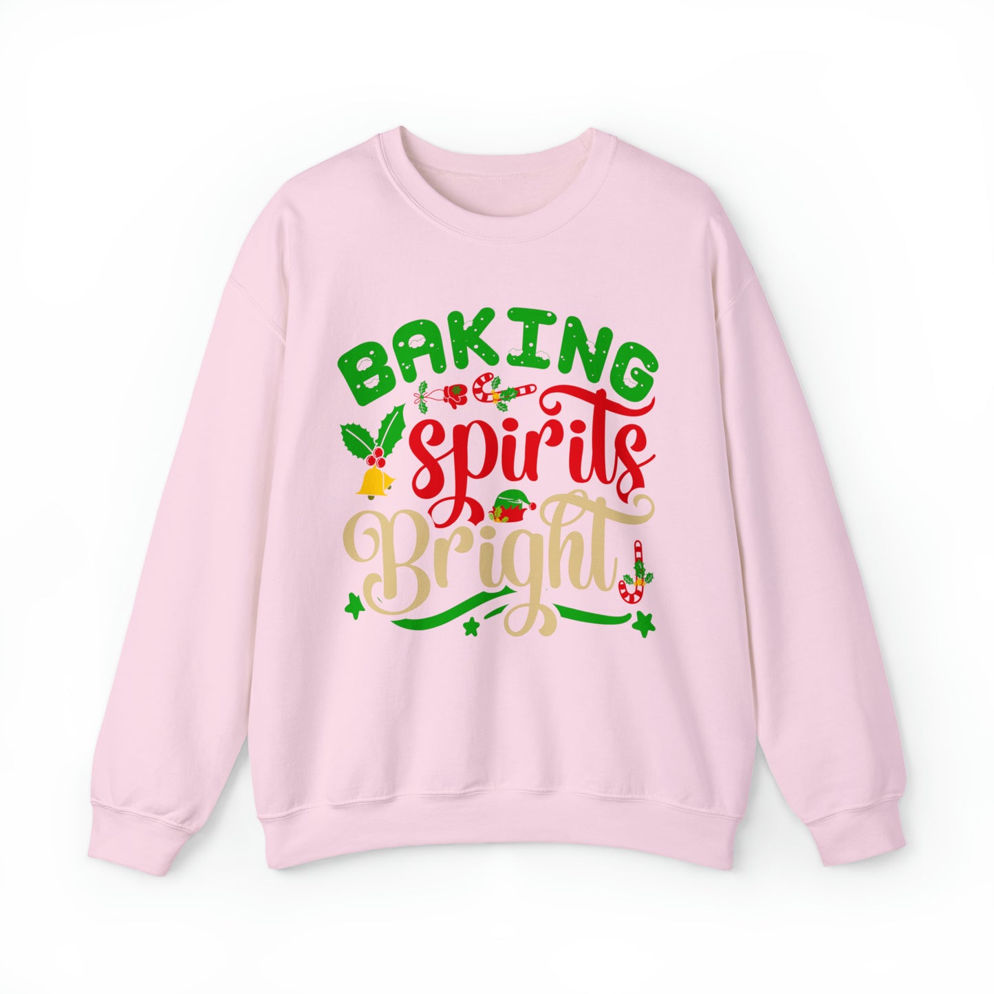 Baking Spirits Bright Sweatshirt, Christmas Cookie Sweatshirt, Funny Baker Sweatshirt, Gift For Cookie Lover, Cute Christmas Cookie, SW934