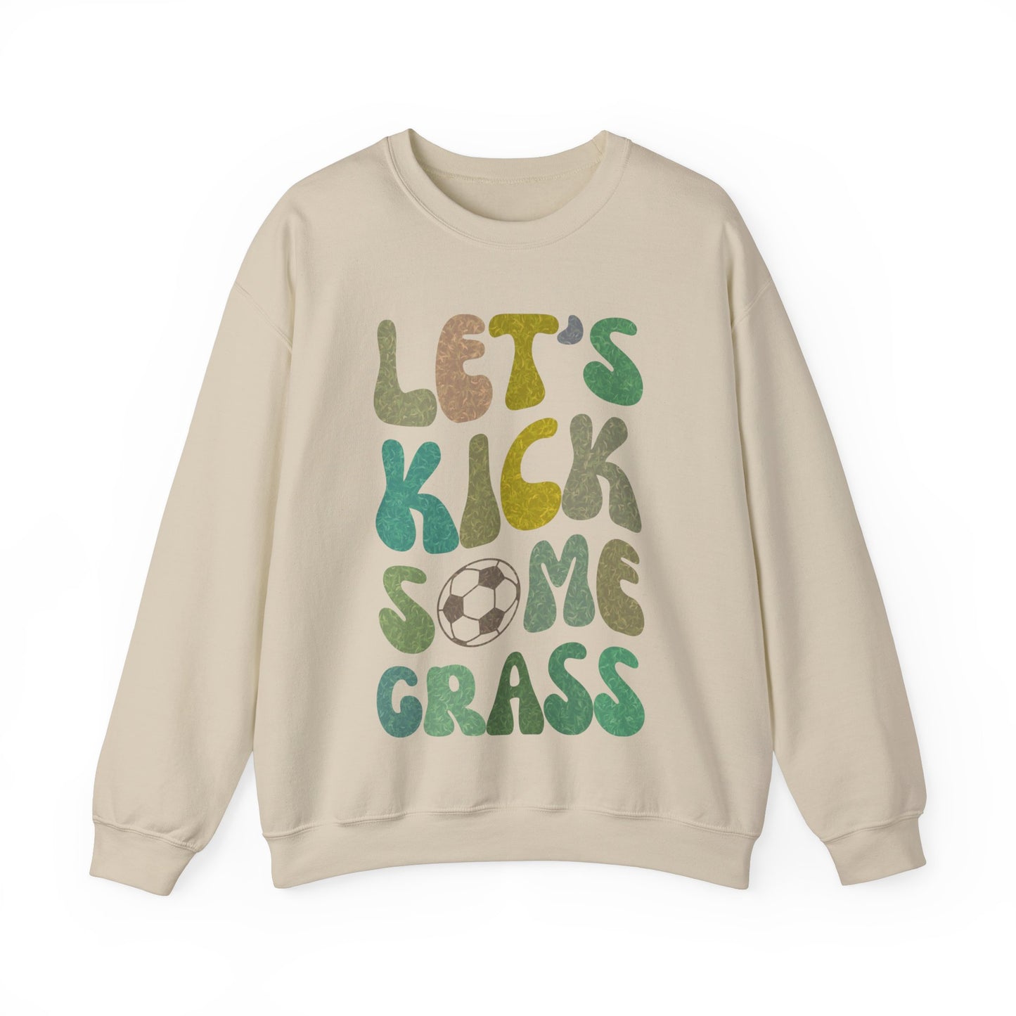 Let's Kick Some Grass Sweatshirt, Sports Women Sweatshirt, Shirt for Soccer Player, Soccer Player Sweatshirt, Game Day Sweatshirt, S1457