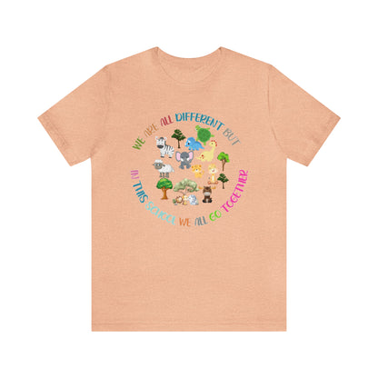 We Are Different But In This School We All Swim Together Shirt, Cute Teacher Shirt, Teacher Appreciation Shirt, T384