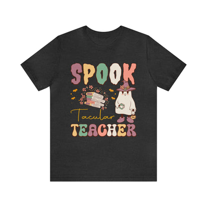 Spook Tacular Teacher Shirt, Spooky Season Tee, Retro Halloween Cowgirl Shirt, Cowgirl Halloween Shirt, Vintage Ghost Shirt, T767