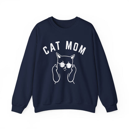 Cat Mom Sweatshirt, Funny Pet Lover Sweatshirt for Her, Cat Mama Sweatshirt for Mom Gift from Kids, Cat T-Sweatshirt Gift for Women, S1111