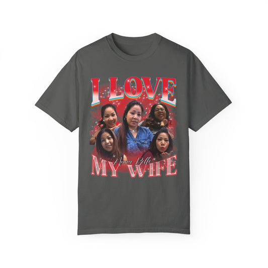 Custom Bootleg Rap Tee, I Love My Wife Shirt, Custom Wife Photo Shirt, Vintage Graphic 90s Tshirt, Valentine's Shirt Gift, CC1347