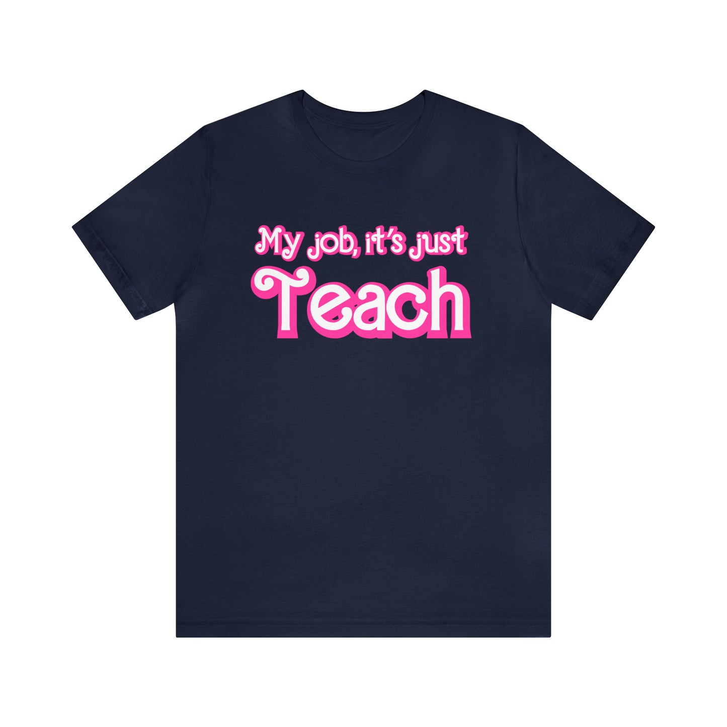 My Job is Just Teach Shirt, Pink Teacher Shirt, Trendy Teacher Shirt, Retro Back to school, Checkered Teacher Tee, Gifts For Teacher, T735