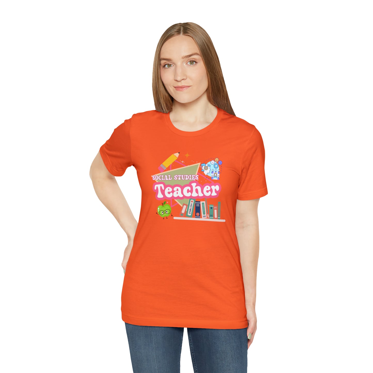 Social Studies teacher shirt, 90s shirt, 90s teacher shirt, colorful school secretary shirt, colorful school shirt, T546