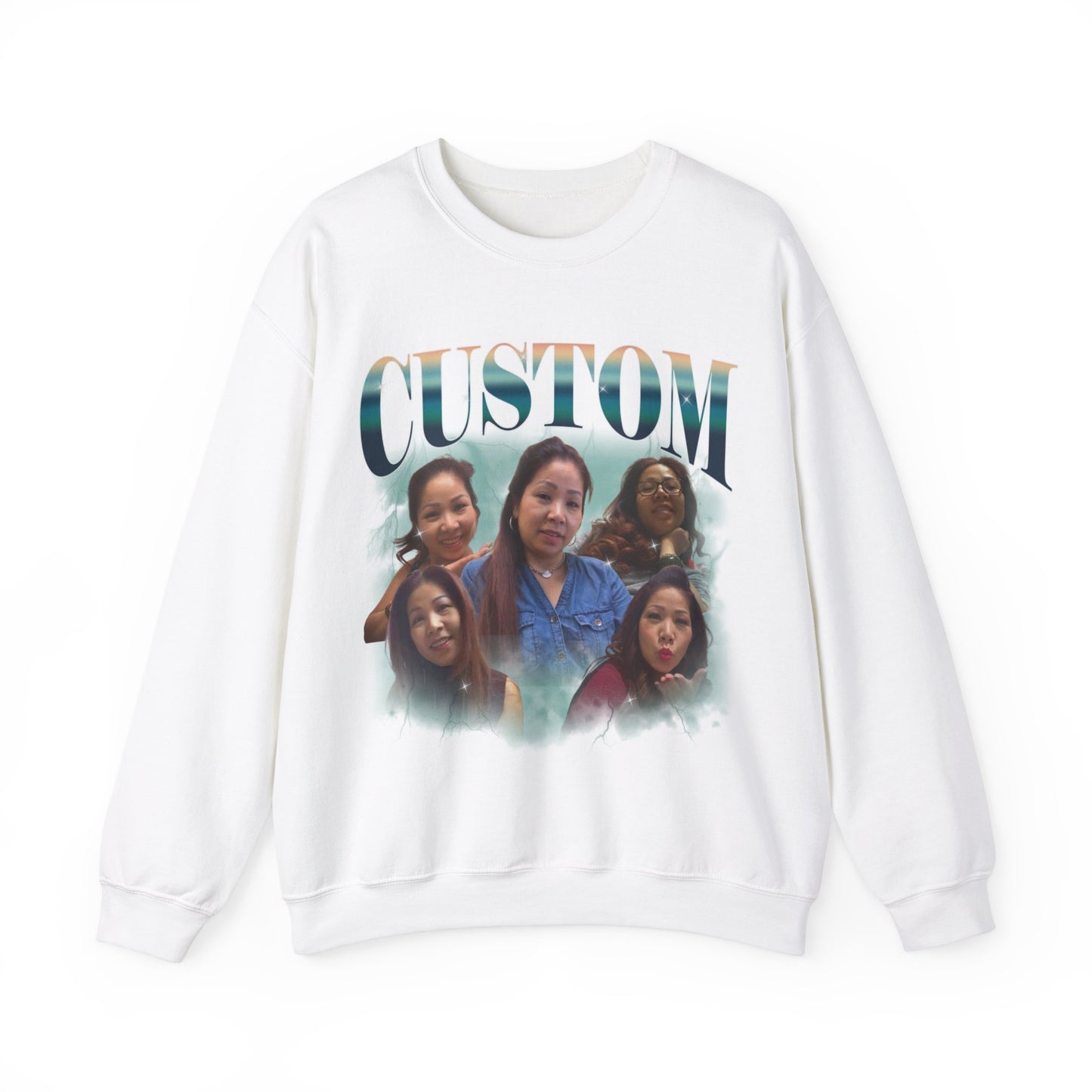 Custom Your Own Bootleg Tee, Retro Custom Bootleg Rap Tee, Custom Photo Sweatshirt, Insert Your Design Vintage Graphic 90s Sweatshirt, S1385