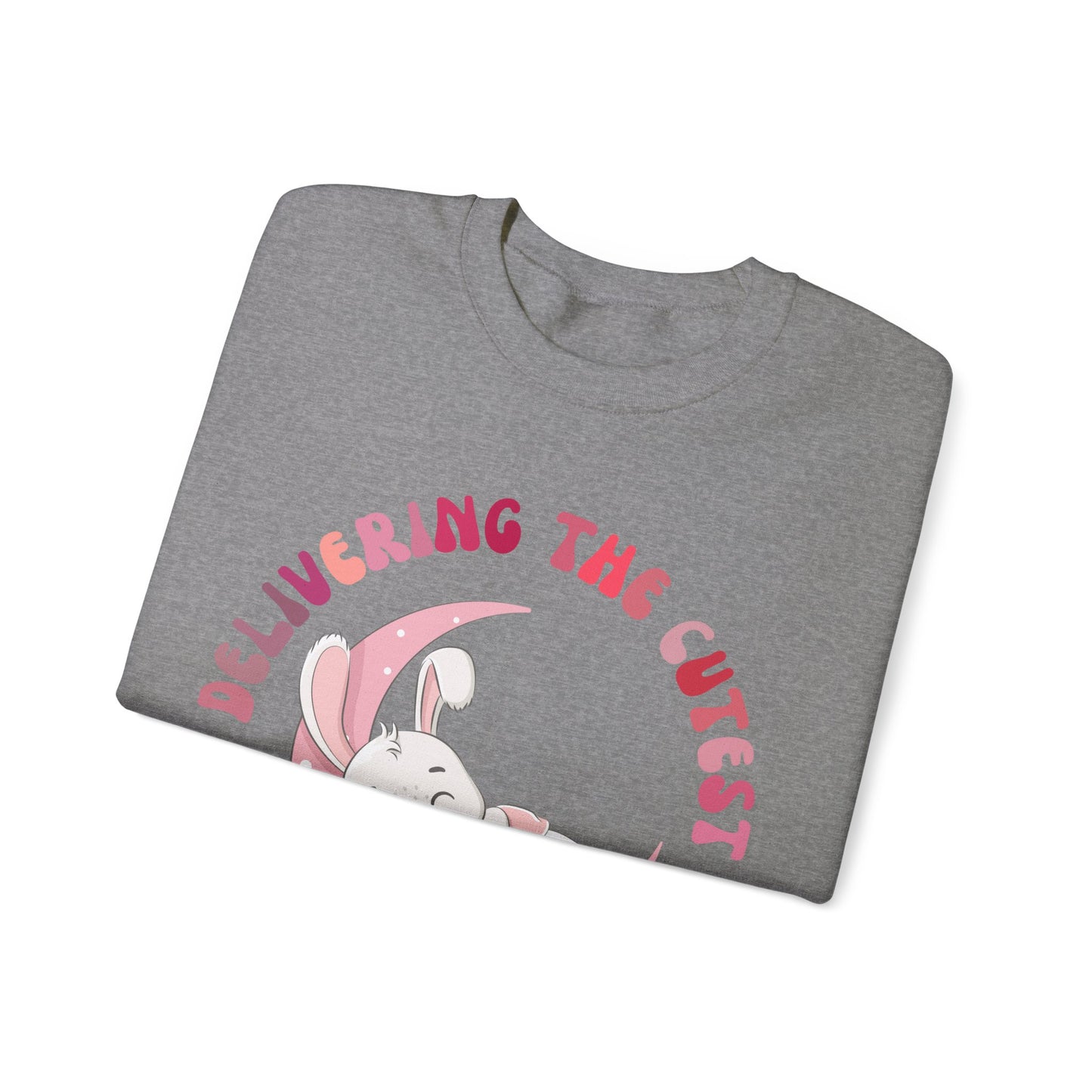 Delivering the Cutest Little Bunnies Sweatshirt, Labor and Delivery Easter Sweatshirt, L&D Shirt Catching Babies L and D Sweatshirt, S1551