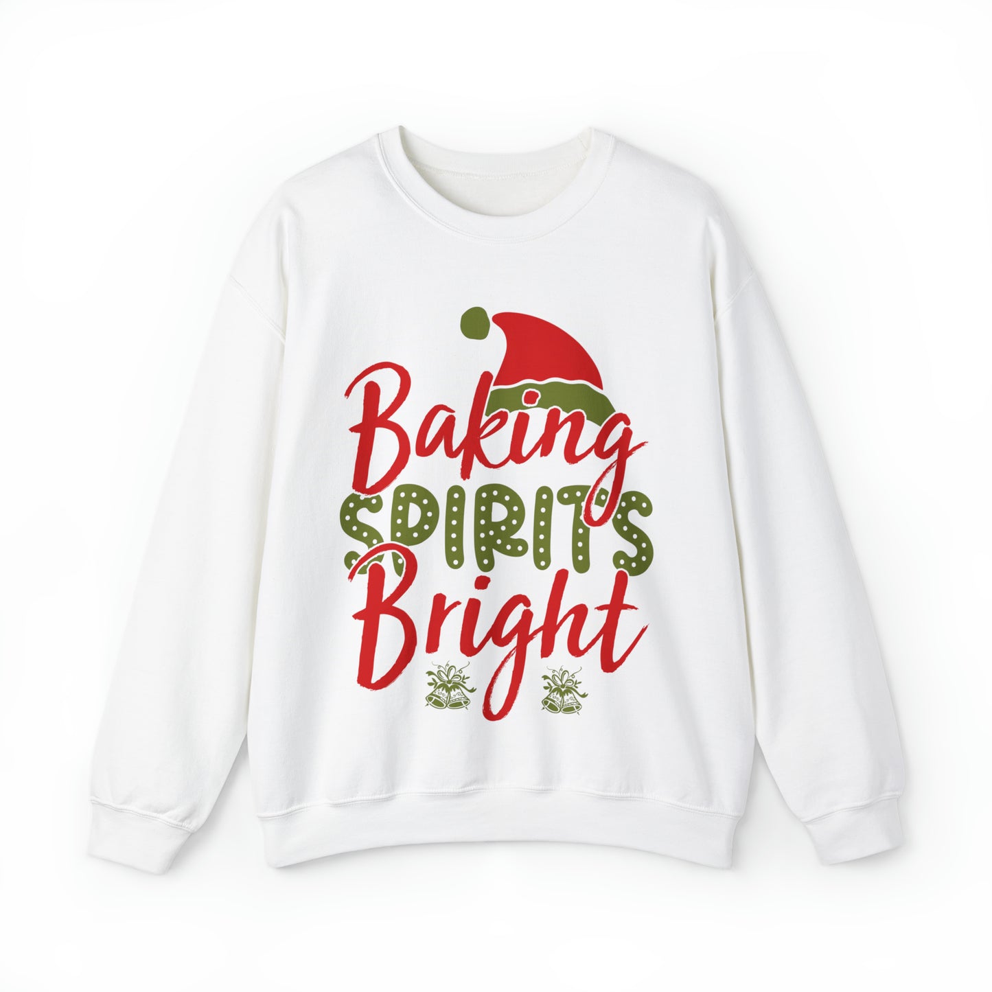 Baking Spirits Bright Sweatshirt, Christmas Cookie Sweatshirt, Funny Baker Sweatshirt, Gift For Cookie Lover, Cute Christmas Cookie, S927