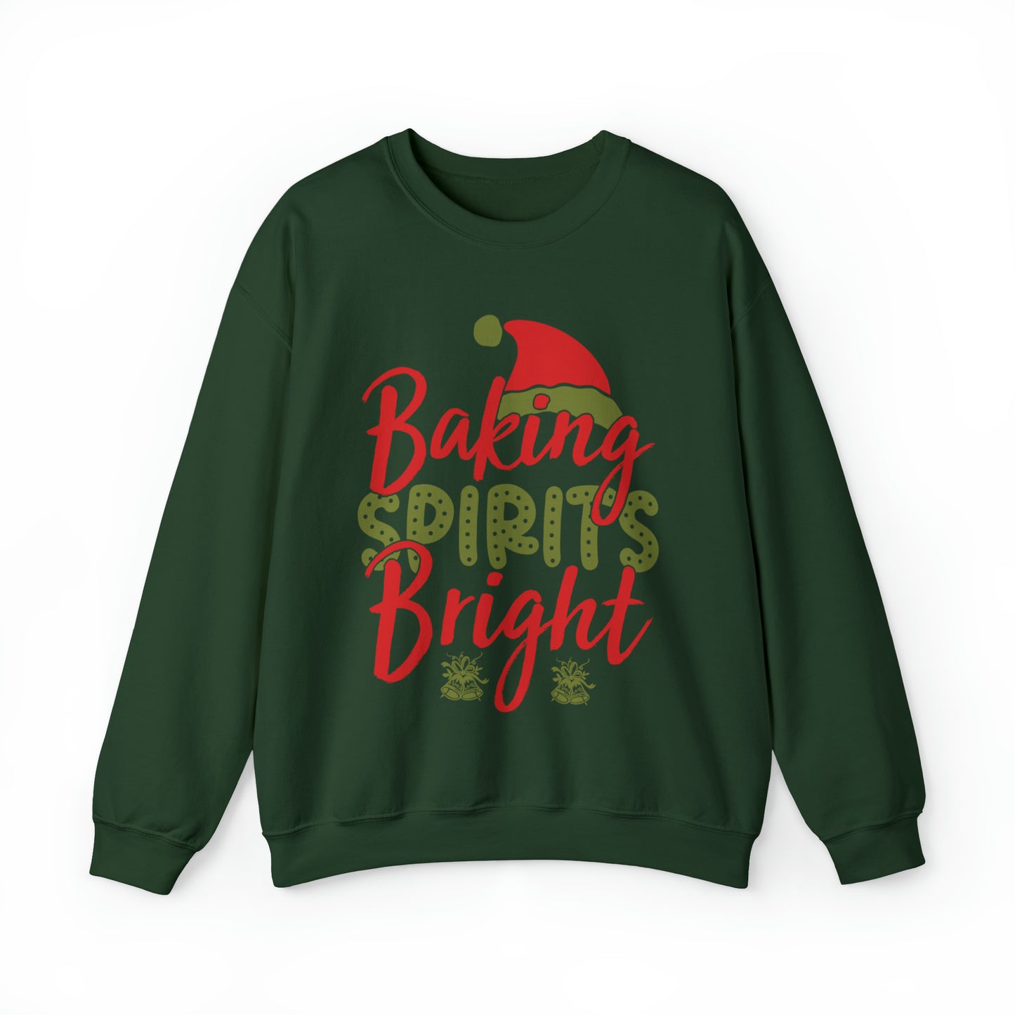 Baking Spirits Bright Sweatshirt, Christmas Cookie Sweatshirt, Funny Baker Sweatshirt, Gift For Cookie Lover, Cute Christmas Cookie, SW927