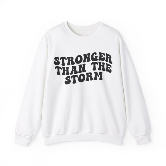 Stronger Than The Storm Sweatshirt, Godly Woman Sweatshirt, Religious Women Sweatshirt, Shirt for Women, Jesus Lover Sweatshirt, S1228