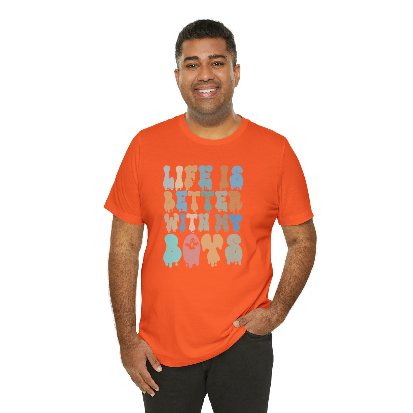 Cute Boy Mom Shirt for Birthday Gift for Mom, Life is better with my boys Shirt for Halloween Gift, T309