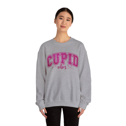 Cupid Vibes Sweatshirt, Gift for Girlfriend, Wife Gift, Happy Valentine's Day Sweatshirt, Cute Valentines Era Sweatshirt, S1143