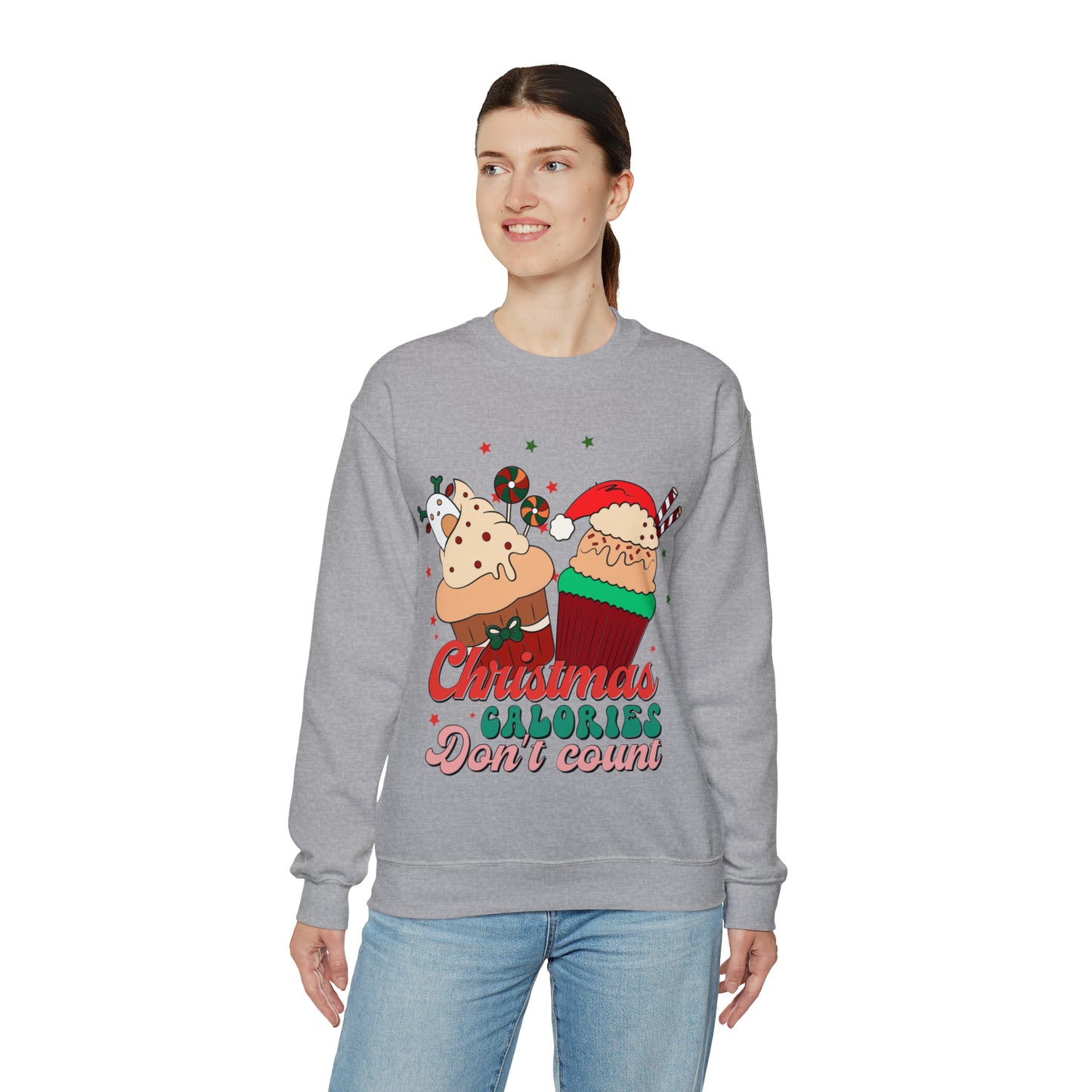 Christmas Calories Don't Count Sweatshirt, Funny Christmas Sweatshirt, Christmas Gift, Xmas calories Sweatshirt, Christmas calories, S871