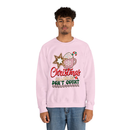 Christmas Calories Don't Count Sweatshirt, Funny Christmas Sweatshirt, Christmas Gift, Xmas calories Sweatshirt, Christmas calories, SW872