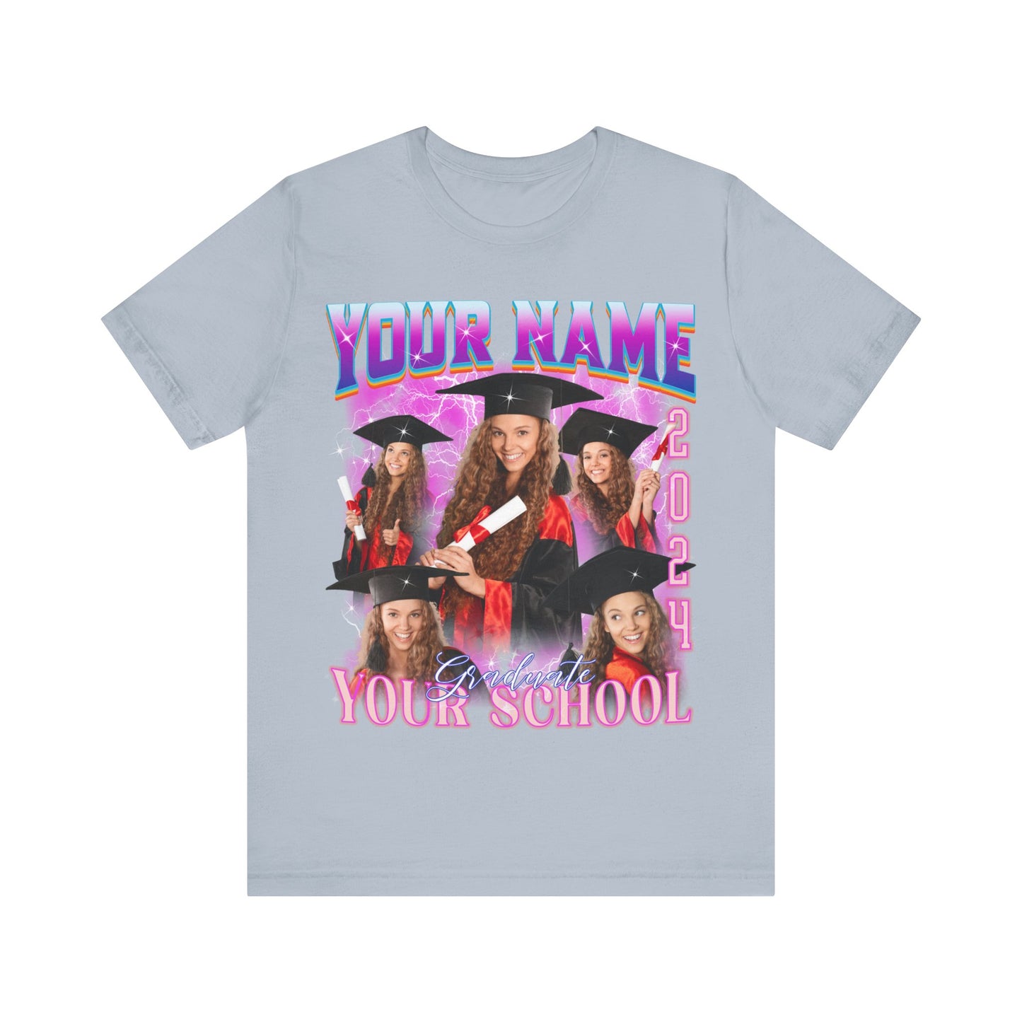 Graduation Party Shirt, Custom Bootleg Rap Tee For Graduation, Custom Graduation Shirt, Custom Photo Graduate Shirt, Senior T-Shirt, T1634