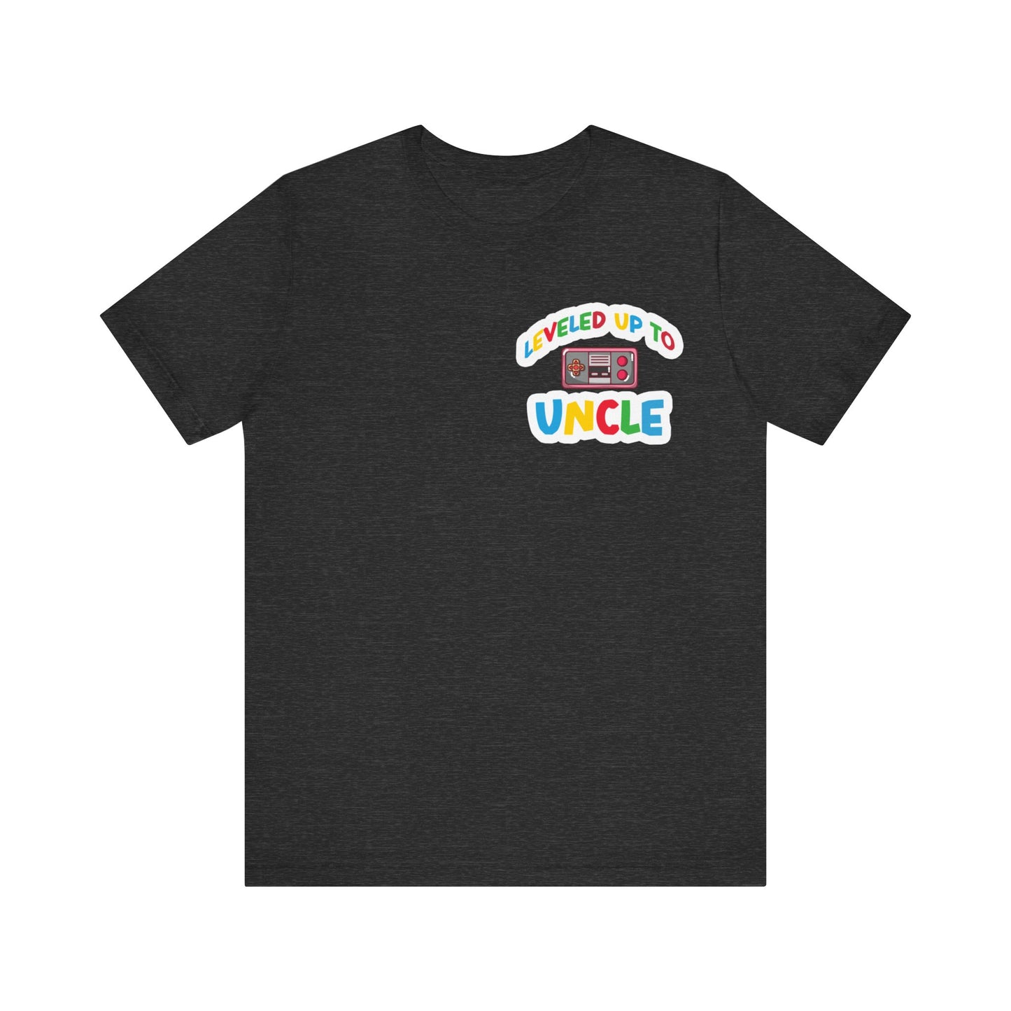 Leveled Up to Uncle Shirt, Funny Gamer T-Shirt for New Uncle, Pregnancy Announcement TShirt for Uncle, Funny Gift for Uncle to Be, T1500