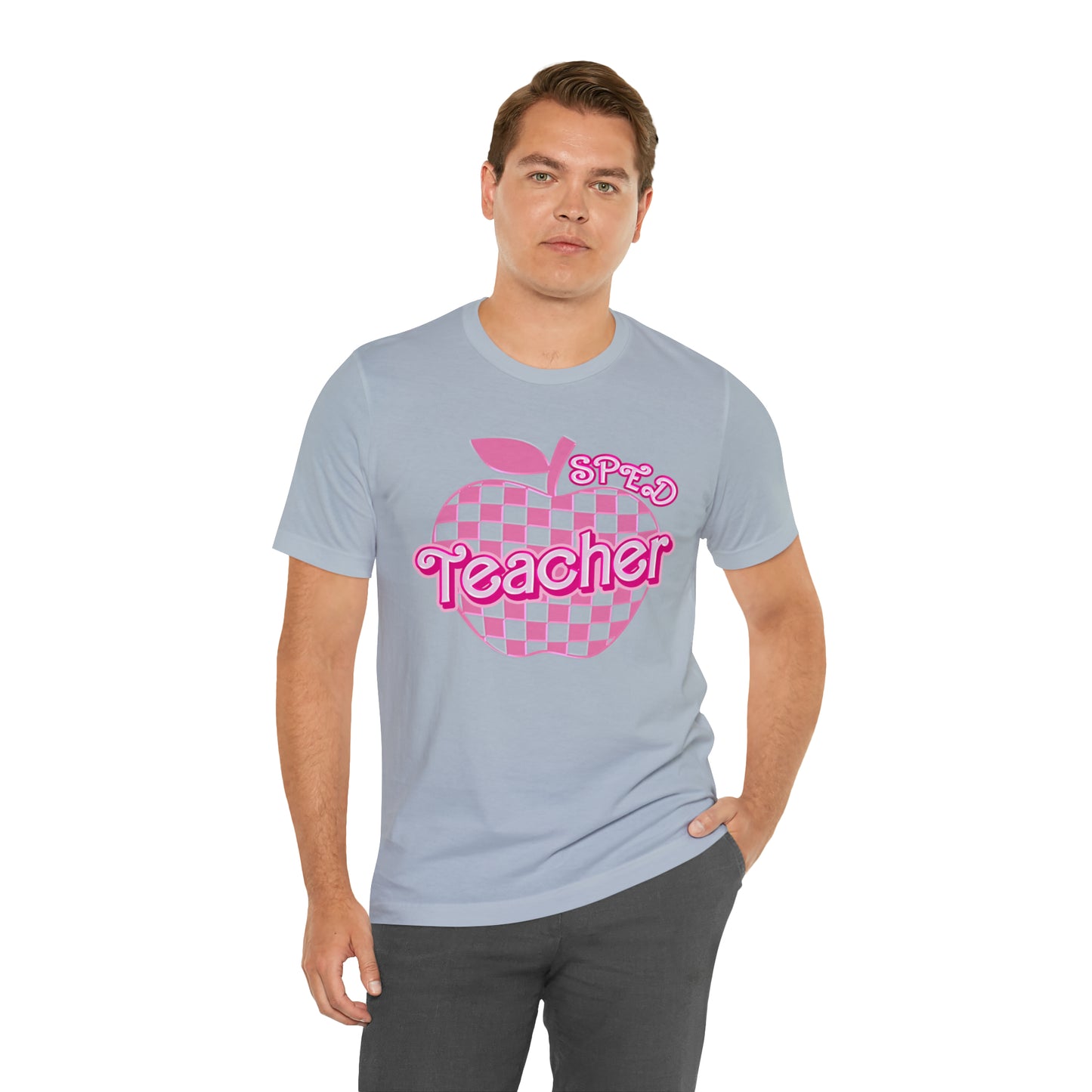 Sped Teacher Shirt, Sped Teacher Shirt Words, Pink Teacher Shirts, Teacher Appreciation Checkered Tee, Gifts for Teachers, Teacher Era, T797