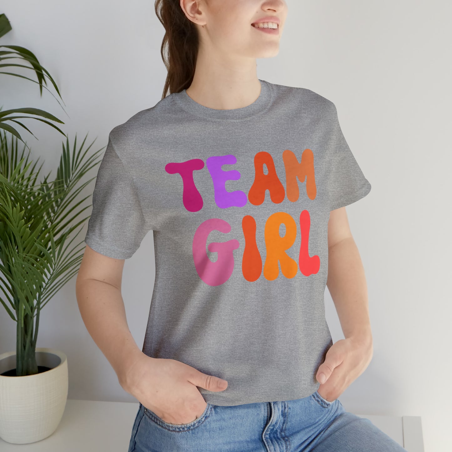 Team Girl Shirt for Gender Reveal, Cute Baby Announcement Shirt for Gender Reveal, Gender Announcement Gift for Her, T446