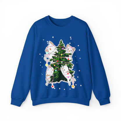 Cats Christmas Sweatshirt, Cat Lover Sweatshirt, Cat Mom Sweatshirt, Christmas Gift for Women Christmas Holiday Sweatshirt, S849