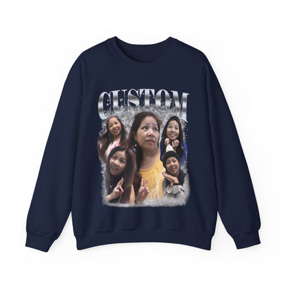 Custom Bootleg Rap Sweatshirt, Vintage Graphic 90s Custom Photo Sweatshirt, Custom Photo Sweatshirt, Sweatshirt Gift For Lover Rap, S1336