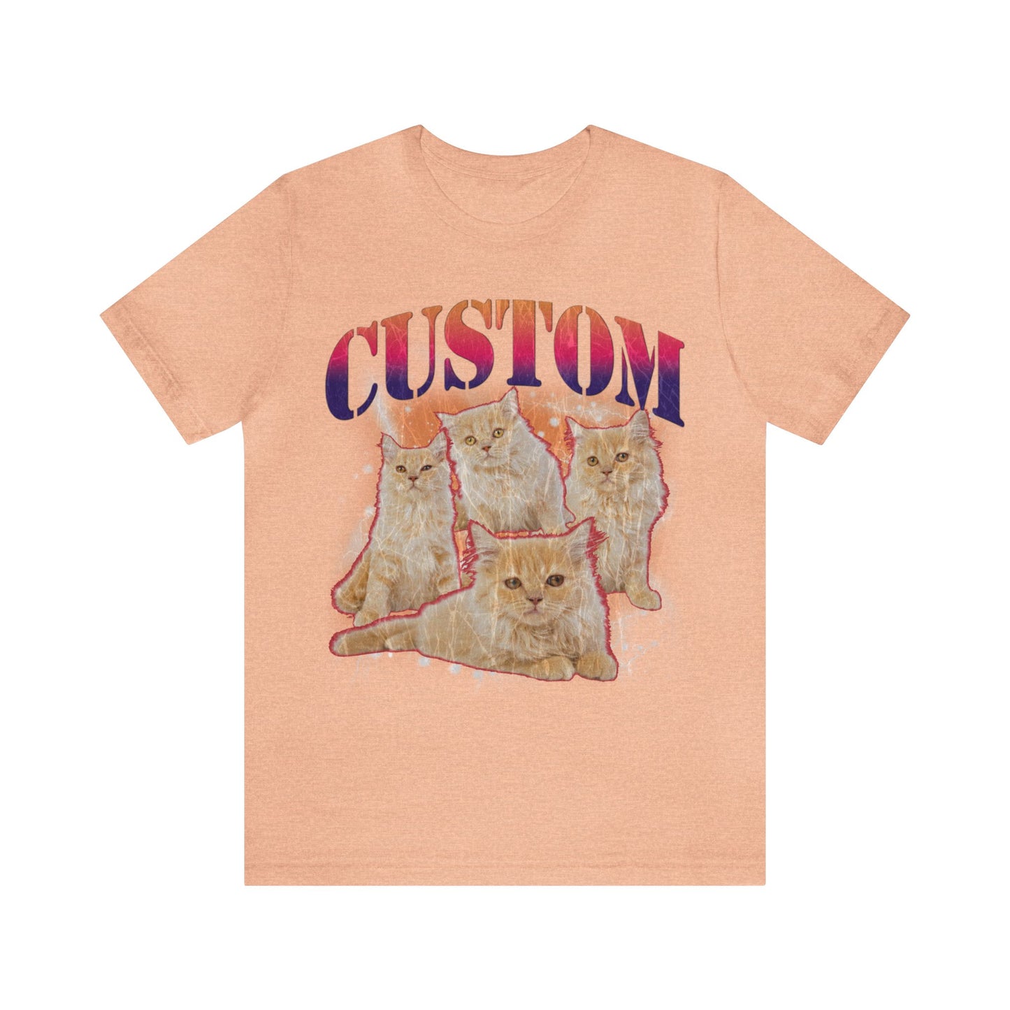 Retro Custom Cat Bootleg Tee, Custom Cat Shirt, Custom Cat Lover Gift, Custom dog portrait, Vintage Funny Cat Shirt, Bootleg Shirt, T1394