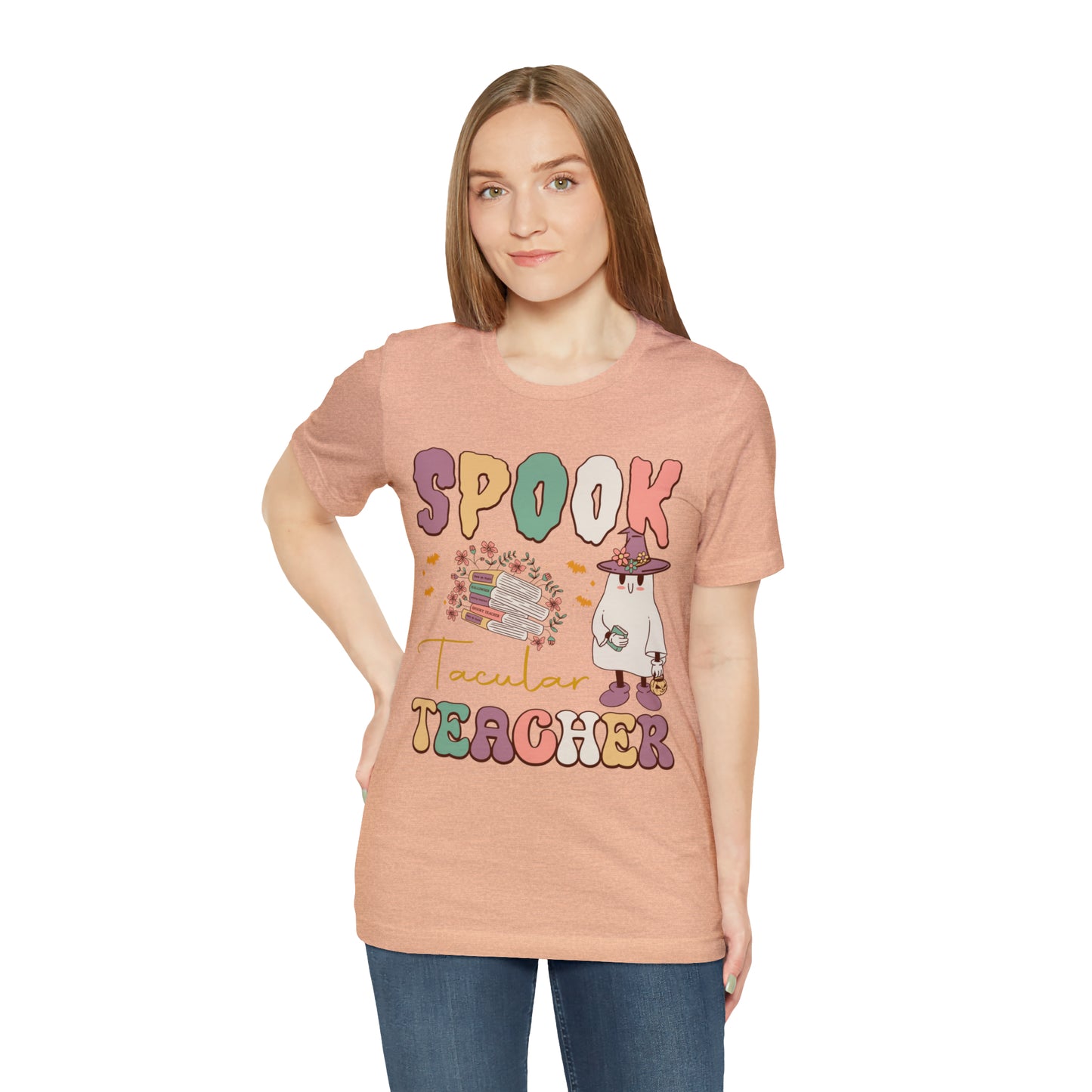 Spook Tacular Teacher Shirt, Spooky Season Tee, Retro Halloween Cowgirl Shirt, Cowgirl Halloween Shirt, Vintage Ghost Shirt, T767