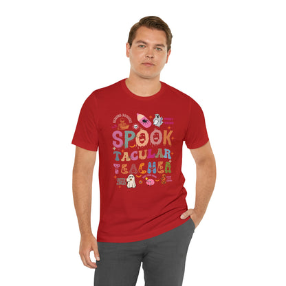Spooktacular Teacher Shirt, Cute Ghost Teacher Halloween Shirt, Teacher Halloween Shirt, Teacher Halloween Gift, T603