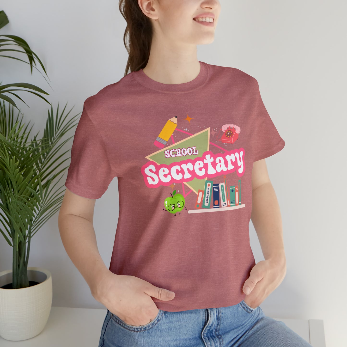 School Secretary shirt, 90s shirt, 90s teacher shirt, colorful school secretary shirt, colorful school shirt, T543