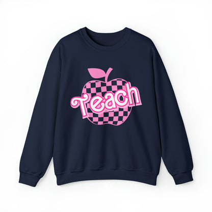 My Job is Teach Sweatshirt, Trendy Teacher Sweatshirt, Retro Back to school, Teacher Appreciation, Checkered Teacher Sweatshirt, S738