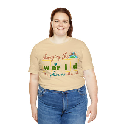 Kindergarten Teacher Shirt, Dyslexia Teacher Shirt, Teach Kids to Read Shirt, Changing The World One Phoneme At A Time Shirt, T240