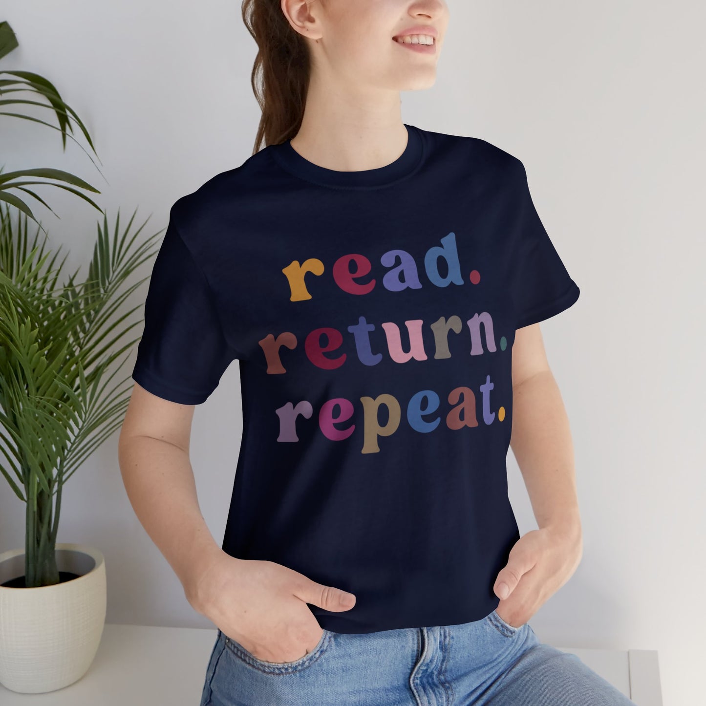 Read Return Repeat Shirt, Shirt for Bibliophile, Book Lovers Club Shirt, Book Nerd Shirt, Bookworm Gift, Librarian Shirt, T1189