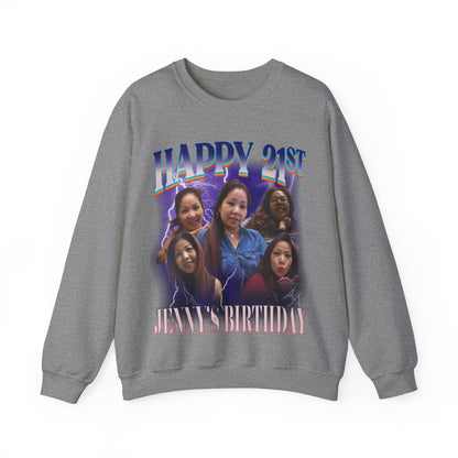 Custom 21st birthday sweatshirt, Custom Bootleg Rap sweatshirt, 21st birthday gifts, Vintage Graphic Sweatshirt, 18th birthday gift, S1448