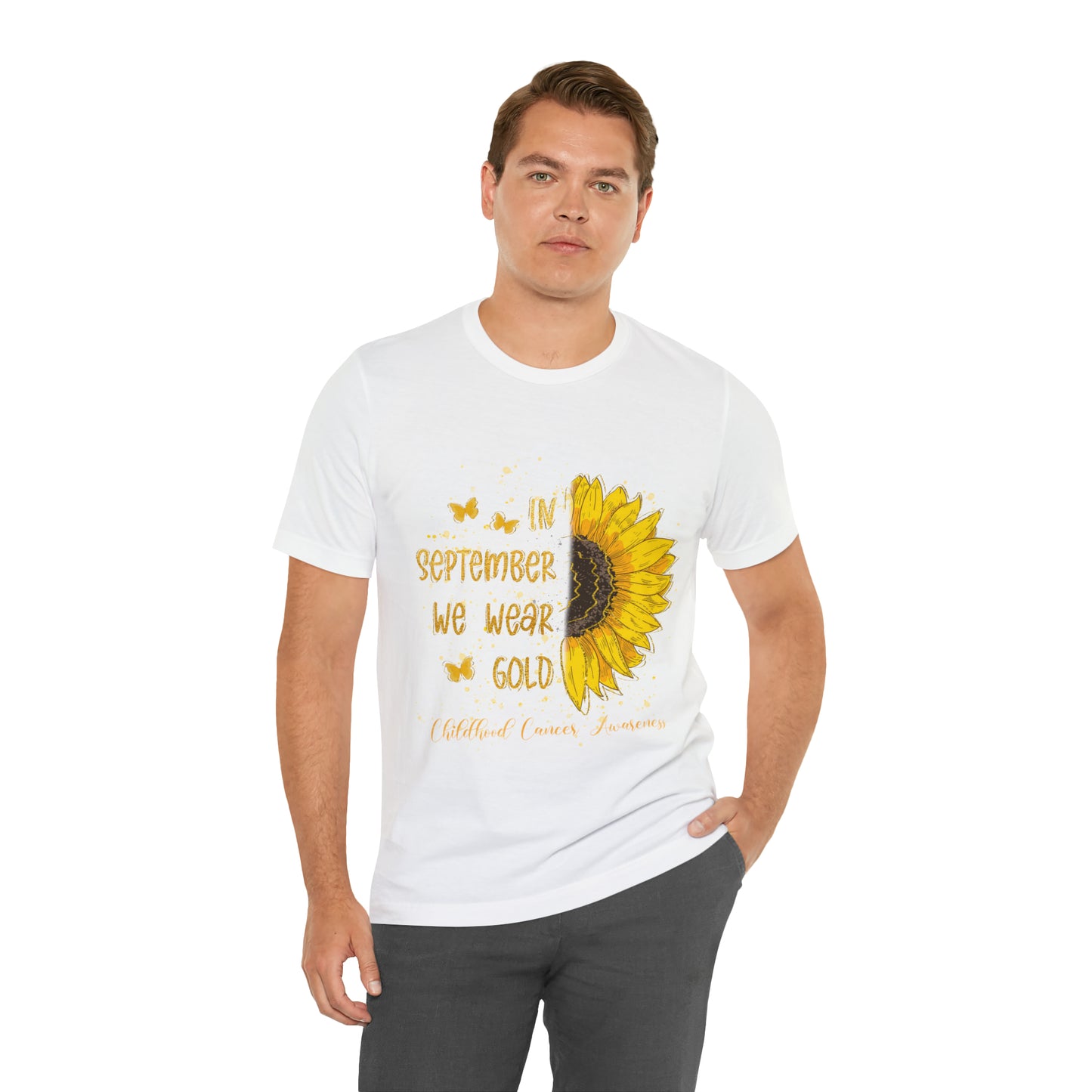 In September We Wear Gold, Cancer Awareness Month Tee, Childhood Cancer Awareness Shirt, Pediatric Oncology Nurse T-Shirt, T663