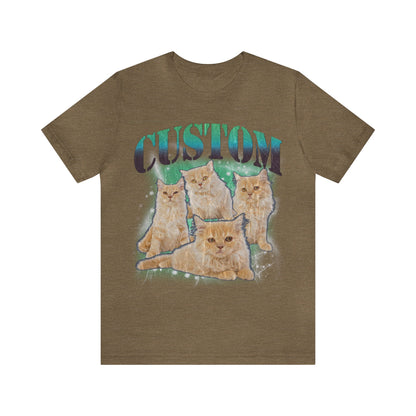 Retro Custom Cat Bootleg Tee, Custom Cat Shirt, Custom Cat Lover Gift, Custom dog portrait, Vintage Funny Cat Shirt, Bootleg Shirt, T1395