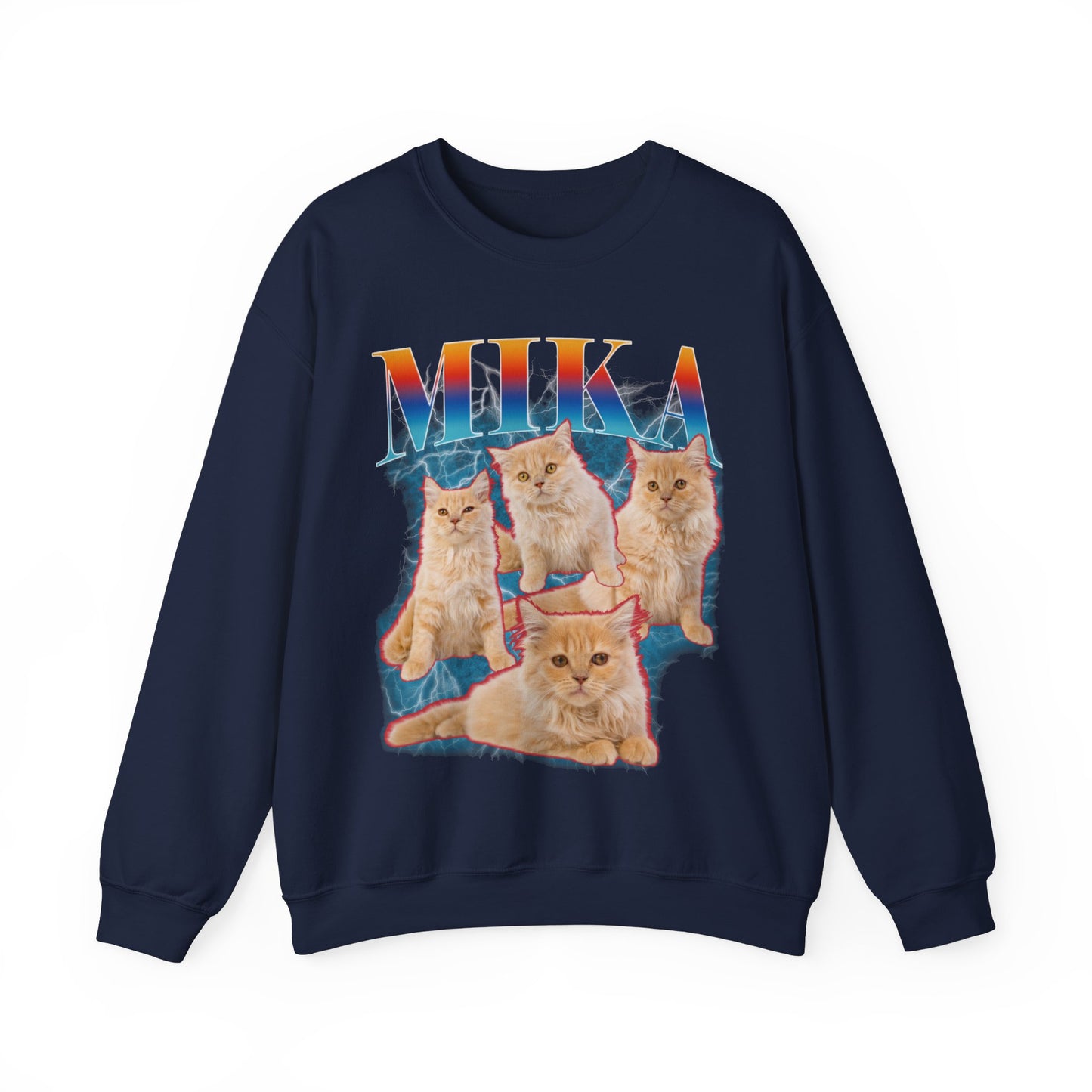 Pet Custom Vintage Sweatshirt, Custom Bootleg Rap Sweatshirt Cat Bootleg Retro 90's Sweatshirt Gift For Her, Customize Pet Sweatshirt, S1335