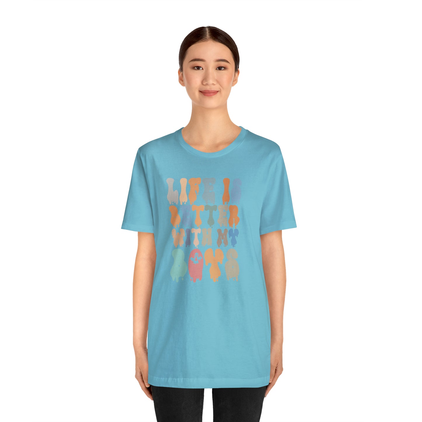 Cute Boy Mom Shirt for Birthday Gift for Mom, Life is better with my boys Shirt for Halloween Gift, T309